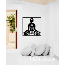 OrsiDekor Buddha falikép fából grafika, keretezett kép