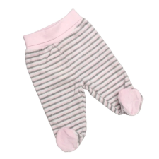 Oscar Plüss bébi nadrág - Rózsaszín-Szürke csíkos 62 babanadrág