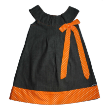 OshKosh narancssárga, ujjatlan lány farmer ruha lányka ruha