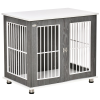 Osoam Kutyaketrec 85x55x75 cm Dogbox közepes és nagytestű kutyák számára, zárható szürke-fehér