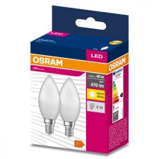 Osram 2db LED izzó E14 B35 4.9W = 40W 470lm 3000K 220° OSRAM izzó