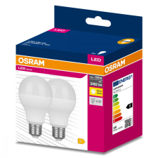 Osram 2db LED izzó E27 A60 19W = 150W 2452lm 3000K 200° OSRAM izzó