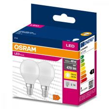 Osram 2PAK LED izzó E14 P45 4.9W = 40W 470lm 2700K Meleg 200° OSRAM ÉRTÉK izzó