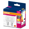 Osram 2PAK LED izzó E14 P45 4.9W = 40W 470lm 3000K Meleg 200° OSRAM ÉRTÉK