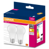 Osram 2PAK LED izzó E27 A60 8.5W = 60W 806lm 2700K Meleg 200° OSRAM ÉRTÉK