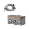 Osram 3 db süllyesztett halogén LED mennyezeti spotlámpa, mozgatható kerek, 4,9 W, 210 lm, 2700/4000/6500 K CCT szatén nikkel spotlámpa, süllyesztett, Osram