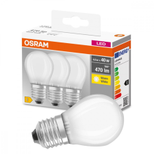 Osram 3db LED izzó E27 P45 4W = 40W 470lm 2700K 300° OSRAM izzó