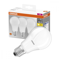 Osram 3PAK LED izzó E27 A60 8.5W = 60W 806lm 2700K Meleg 300° OSRAM izzó