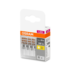  OSRAM Base 230V LED kapszula, plasztik ház, 1,9W 200lm 2700K G9 − 3 db-os szett, átlagos élettartam: 10000 óra, fényszín: meleg fehér LED BASE PIN 230V 20 CL 1.9W 2700K G9 x3 ( 4058075450042 ) izzó