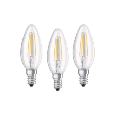 Osram BASE LED fényforrás E14 4W Gyertya hideg fehér üveg (3db) (4058075819719) világítás