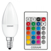 Osram E14 B35 LED izzó 4,5W = 25W 250lm RGBW 180° OSRAM Star + TÁVIRÁNYÍTÓ