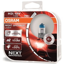 Osram H3 Night Breaker Laser Next Generation +150%, 2 db autó izzó, izzókészlet