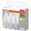 OSRAM HOMELIGHTING 4058075592551 LED EEK D (A - G) E14 Gyertya forma 5.5 W = 60 W Melegfehér (Ø x H) 35 mm x 100 mm 3 db (4058075592551)
