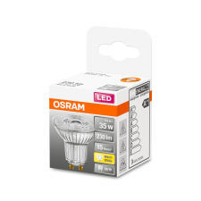  OSRAM Star 230V LED PAR16 spot, üveg ház, 2,6W 230lm 2700K GU10, átlagos élettartam: 15000 óra, fényszín: meleg fehér LED ST PAR16 35 36° 3W 2700K GU10 ( 4058075233263 ) izzó