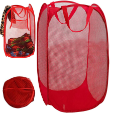  Összecsukható szennyestartó, játékkosár, piros bútor