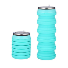  Összecsukható szilikon kulacs kulacs, kulacstartó