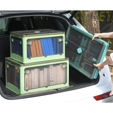  Összecsukható tárolódoboz, Flippy, Fedővel, 40 L, Műanyag, 47x35x24,5 cm, Kék bútor