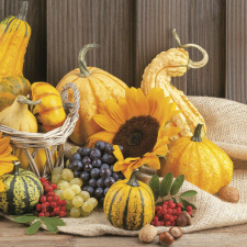  Ősz Fruits szalvéta 20 db-os 33x33 cm papírárú, csomagoló és tárolóeszköz