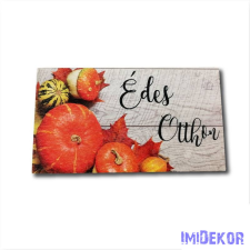  Őszi fatábla téglalap 14x7,5cm - Édes otthon-Tökös dekorációs kellék