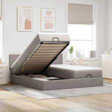  oszmán ágykeret matracokkal Taupe 180x200cm szövet ágy és ágykellék