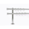 other 19 mm Ø Köln karnis szett, 2 soros, inox, block tartóval (200 cm)