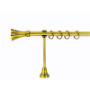 other 19 mm Ø Split függönykarnis szett, 1 soros, óarany, nyitott tartóval (300 cm)