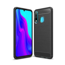 OTT! HUAWEI P30 Lite, nova 4e, OTT! CARBON mobiltok, Karbon mintás, Fekete tok és táska
