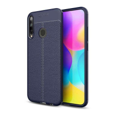 OTT! HUAWEI P40 Lite E, Y7p, Honor 9C, OTT! LEATHER mobiltok, Sötétkék tok és táska