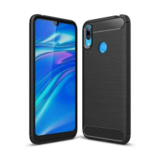 OTT! HUAWEI Y7 (2019), Y7 Prime (2019), OTT! CARBON mobiltok, Karbon mintás, Fekete tok és táska