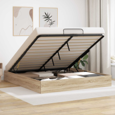  Ottomán Ágykeret Sonoma tölgy 193 x 120 x 25 cm Faforgácslap ágy és ágykellék