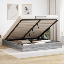  Ottomán Ágykeret Szürke Sonoma 193 x 120 x 25 cm Faforgácslap ágy és ágykellék