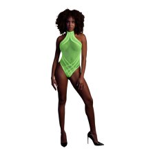Ouch ! - fluoreszkáló pántos hatású body (neon zöld) body