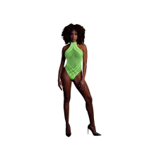 Ouch ! - fluoreszkáló pántos hatású body (neon zöld) body