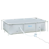 Outsunny Medence, acél / PVC szűrő / szelep, 252x152x65cm, fehér