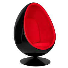 OVALIA BLACK fotel piros bútor