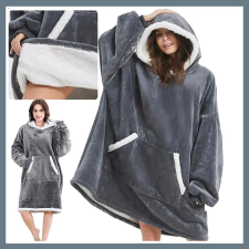 Oversized pulóver és takaró egyben szürke 24558_SZ lakástextília