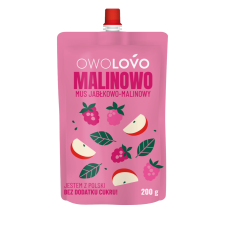 Owolovo 100% alma-málna gyümölcspüré 200g üdítő, ásványviz, gyümölcslé