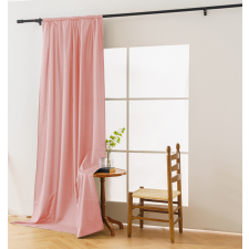 OXFORD rózsaszín függöny szalaggal 140x250 cm Felfüggesztés: Hullámos sínszalag lakástextília