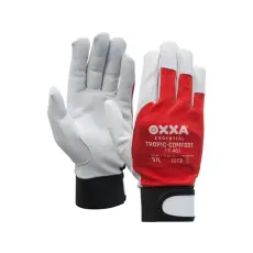  OXXA Tropic-Comfort 11-461 nappa kesztyű fehér-piros -11
