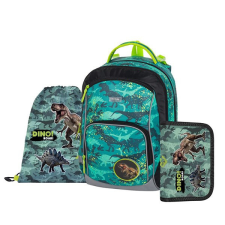 Oxybag Iskolatáska szett OXY Go 3 részes Dino tolltartóval és tornazsákkal tolltartó