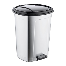 Özer Plastik Fémhatású pedálos szemetes kivehető vödörrel 50L szemetes