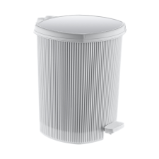 Özer Plastik Stripes pedálos szemetes kivehető vödörrel Fehér 20L szemetes