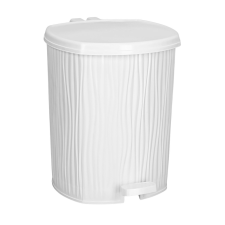 Özer Plastik Waves pedálos szemetes kivehető vödörrel Fehér 11L szemetes