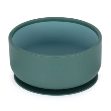 P&M Kétszínű szilikon tál Take&Match Misty Green 6m+ babaétkészlet