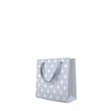  P.W.AGB018010 Dotsy Check blue papír ajándéktáska CD-s,17x17x6cm ajándéktasak