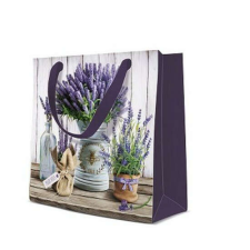  P.W.AGB1014310 Lavander in Bucket papír ajándéktáska CD-s 17x17x6cm ajándéktasak