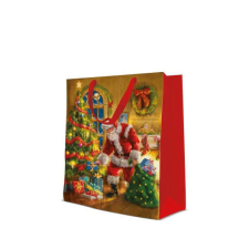  P.W.AGB2012005 Santa is here papír ajándéktáska large 26,5x33,5x13cm ajándéktasak