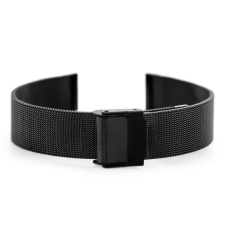 Pacific 04E fekete mesh rozsdamentes acél óraszíj, 18 mm okosóra kellék