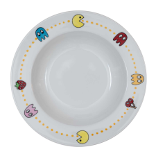 Pacman-es mélytányér tányér és evőeszköz