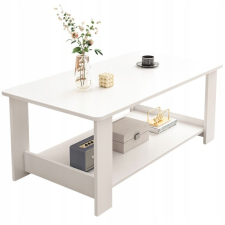 PAD FEHÉR DOHÁNYZÓASZTAL MODERN POLCCAL NAPPALI LOFT NAGY 100 CM bútor